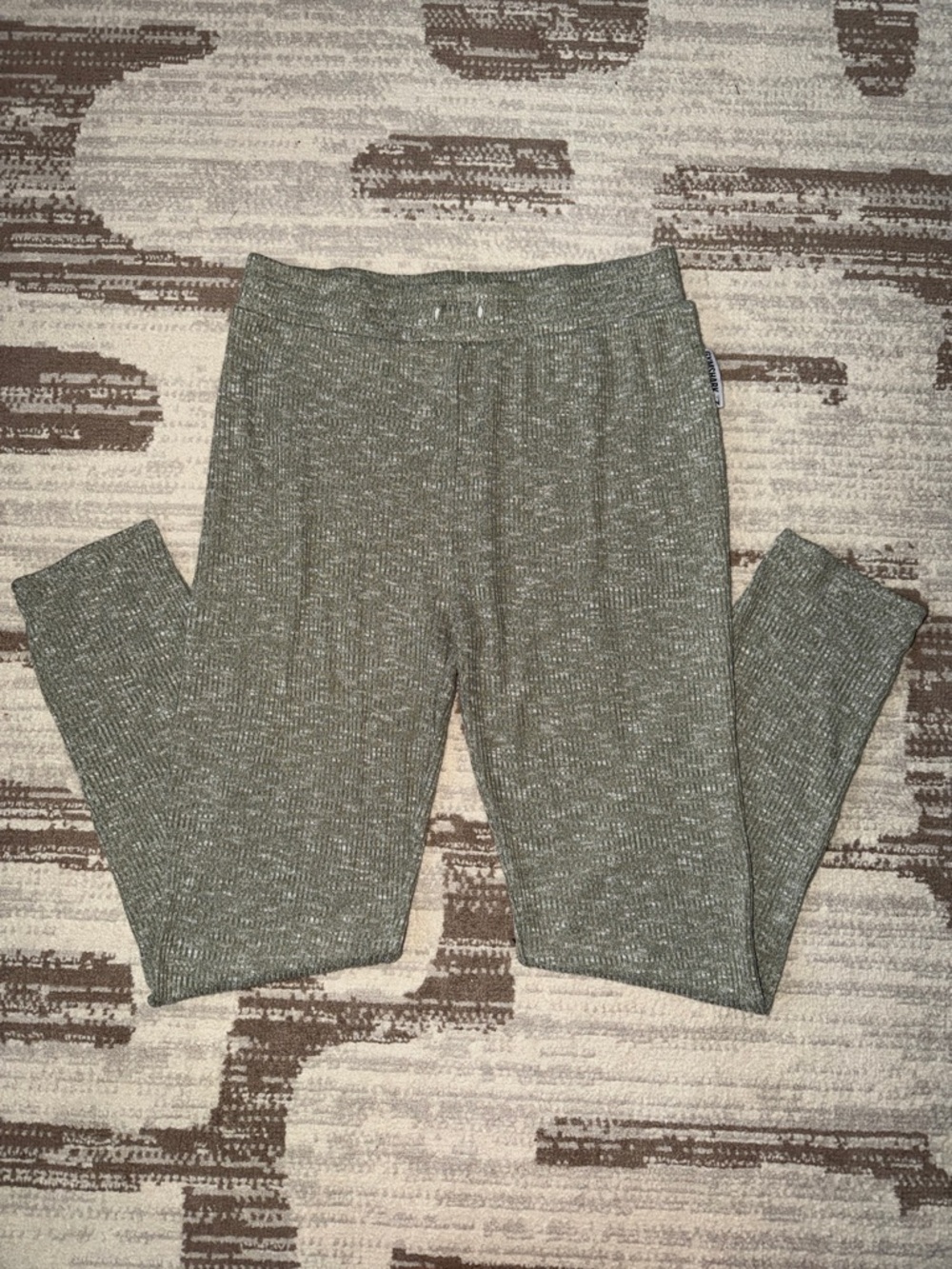 Gymshark Olive Marled Ribbed Leggings Athleisure Activewear Workout Size S